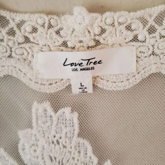 Women's‎ Bohemian Long Vest Embroidered Size Large Beige Western - Picture 5 of 9